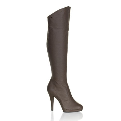 Sexy Leder High Heel Overknee Stiefel von Pleaser mit Miniplateausohle