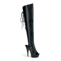 Pleaser Gogo-Overkneestiefel aus Leder