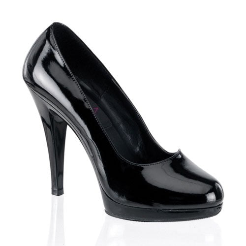 Schlichte Pleaser Lackpumps mit Miniplateausohle