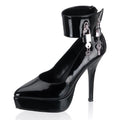 Pleaser Pumps mit abschliessbarer Fesselmanschette