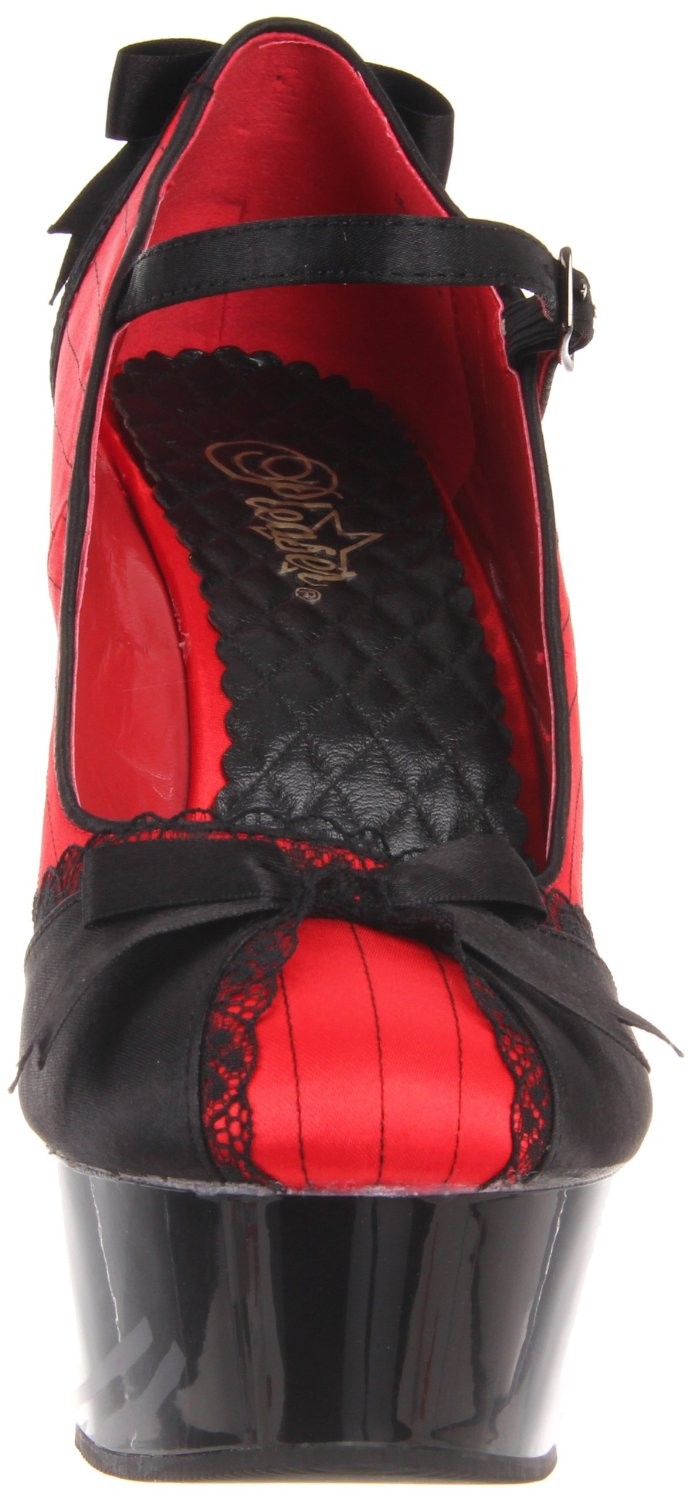 PLEASER Plateau High-Heel Pumps mit Riemchen
