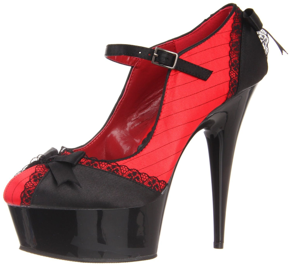 PLEASER Plateau High-Heel Pumps mit Riemchen
