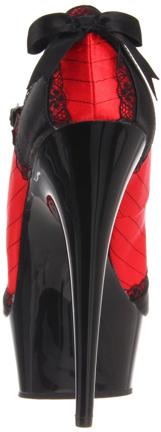 PLEASER Plateau High-Heel Pumps mit Riemchen