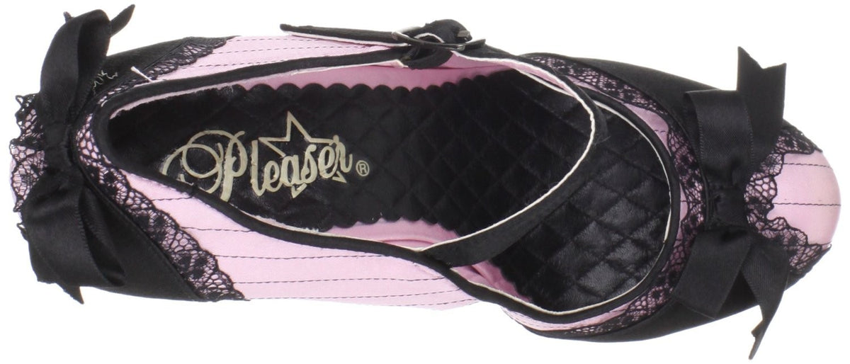 PLEASER Plateau High-Heel Pumps mit Riemchen