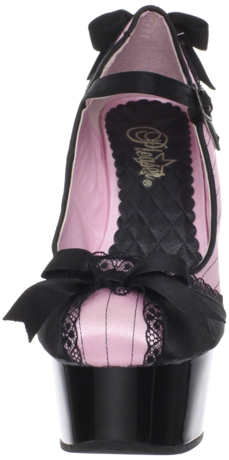 PLEASER Plateau High-Heel Pumps mit Riemchen