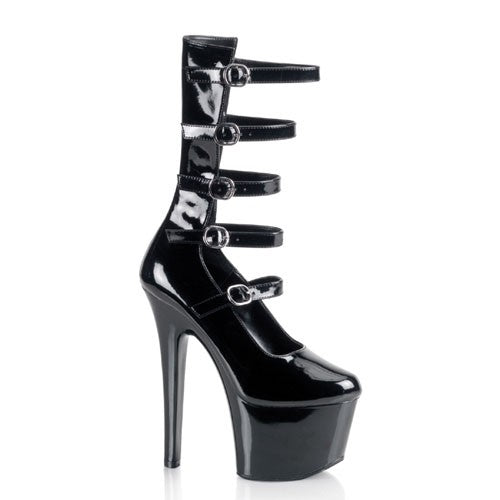 Lack High Heels mit Riemchen