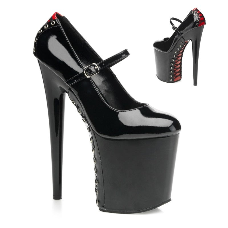 Pleaser Gogo Plateau-Pumps mit Zierschnürung