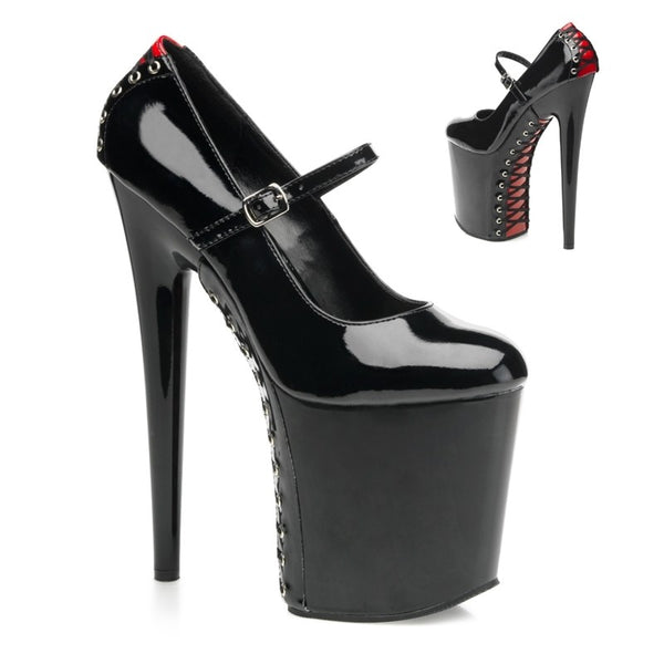 Pleaser Gogo Plateau-Pumps mit Zierschnürung