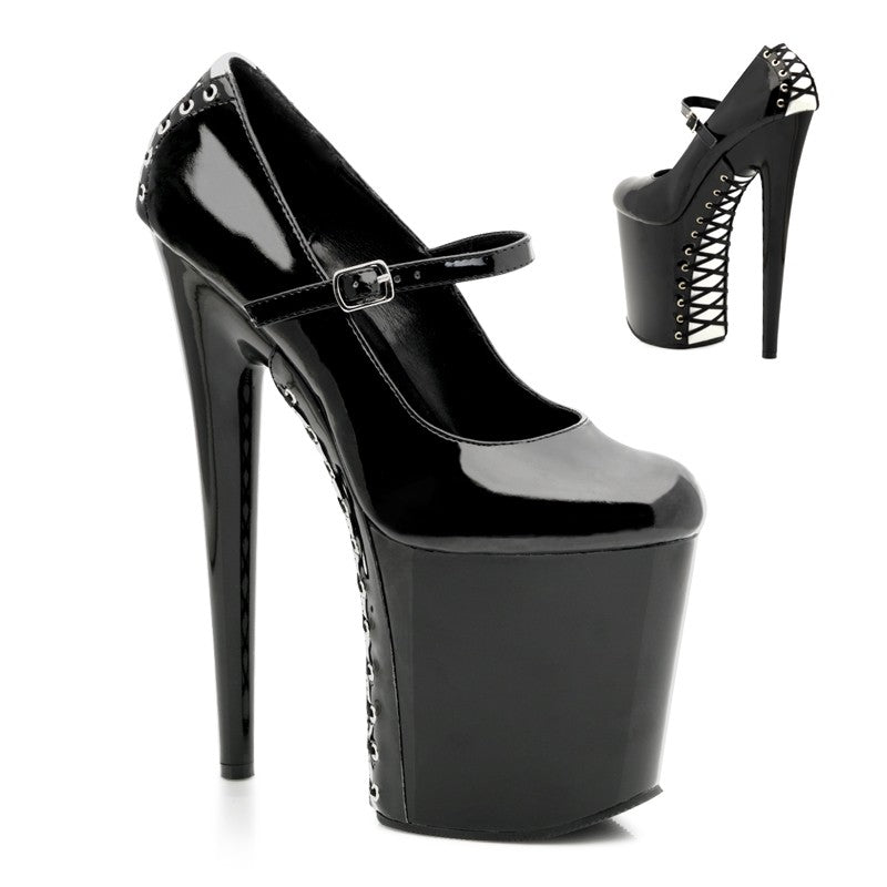 Pleaser Gogo Plateau-Pumps mit Zierschnürung