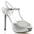 Pleaser High Heel Plateau Sandaletten mit Strass