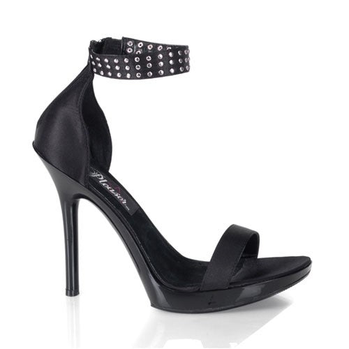 Satin Sandaletten mit Nieten