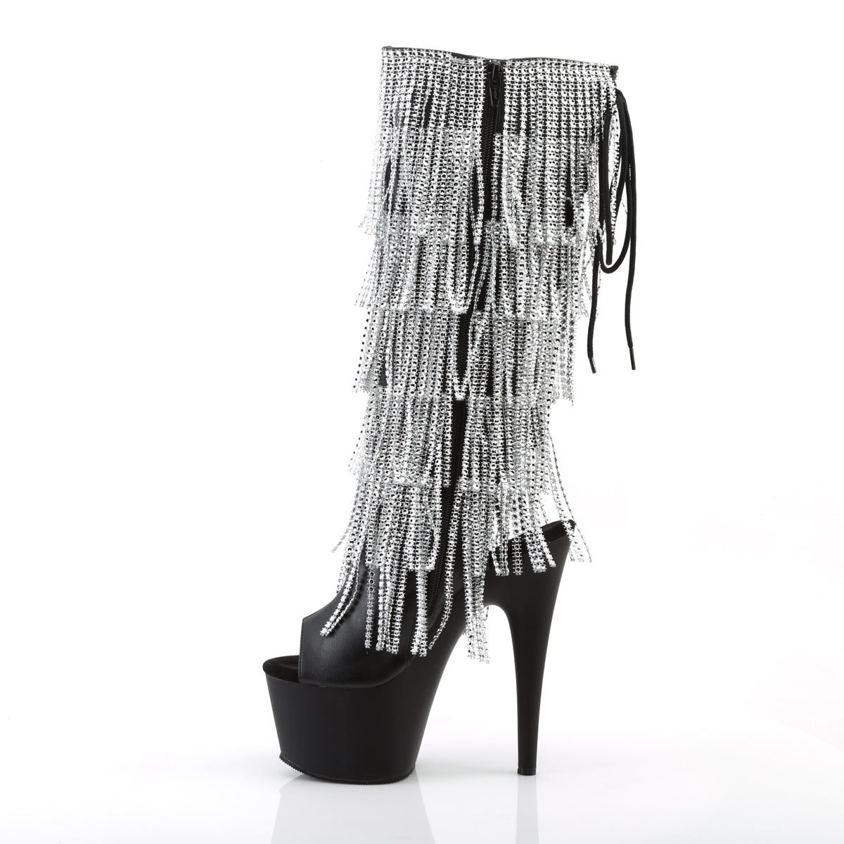 Pleaser Adore 2024RSF Lace-Up Knee High Boot - Black - Bild 3