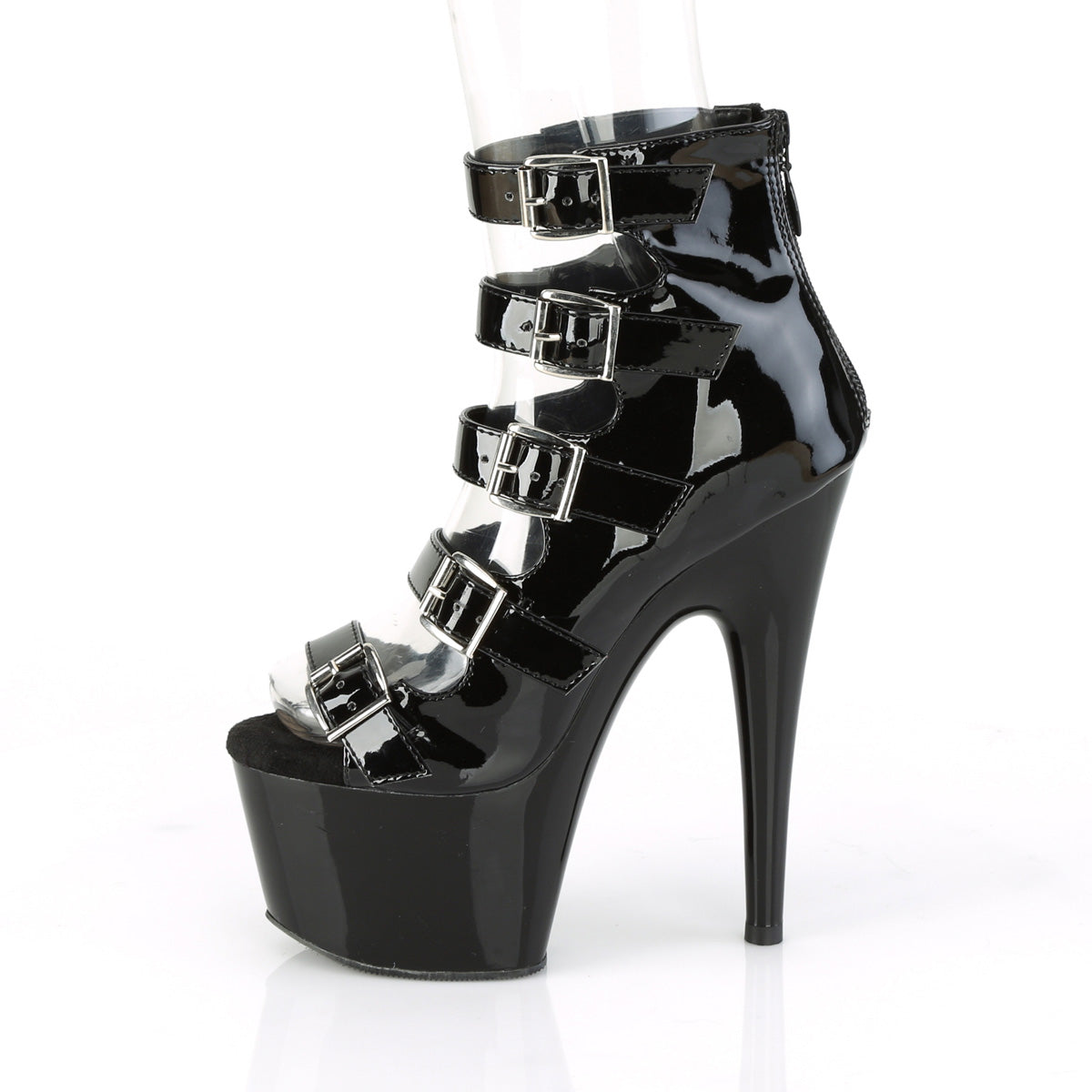 Pleaser Adore 700-33 Buckle Ankle Boot - Black - Bild 3