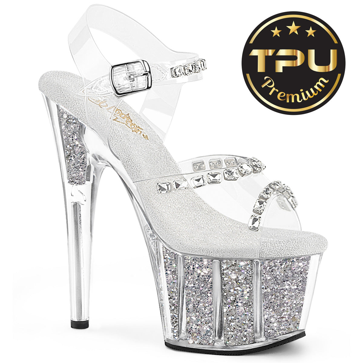 Pleaser Adore 708PREM-STNG Glitter Sandal
