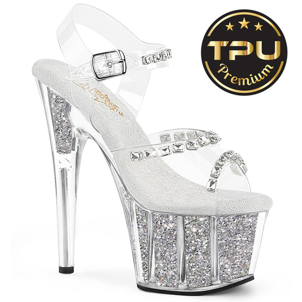 Pleaser Adore 708PREM-STNG Glitter Sandal