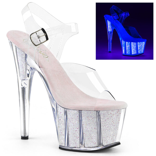 Pleaser Adore 708UVG Glitter Sandal