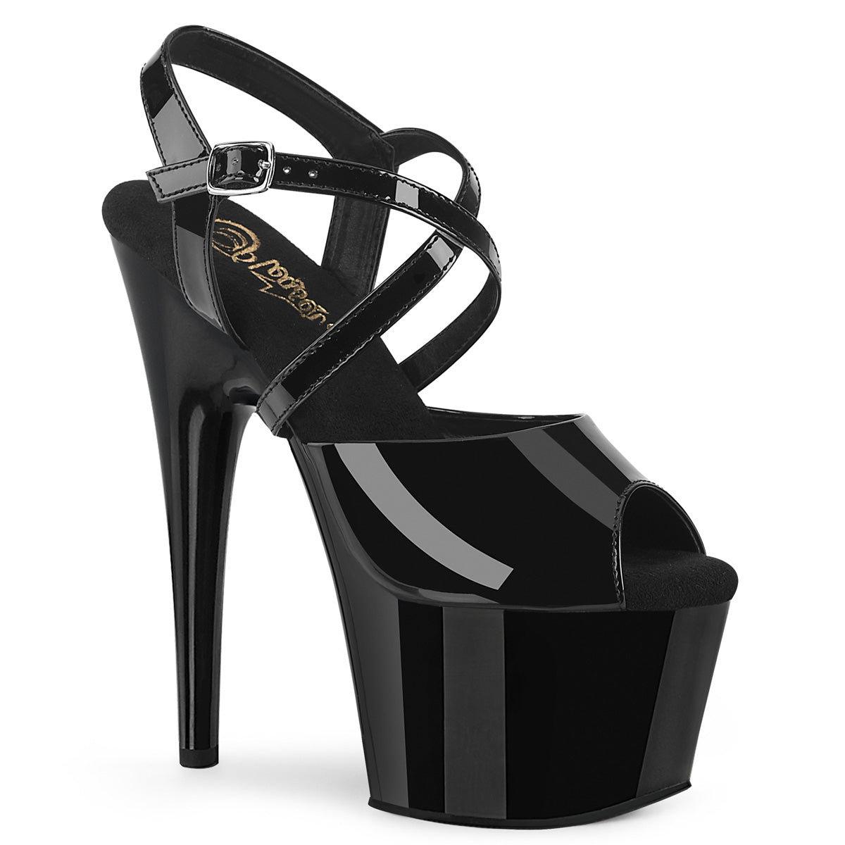 Pleaser Adore 724 Strap Sandal - Black