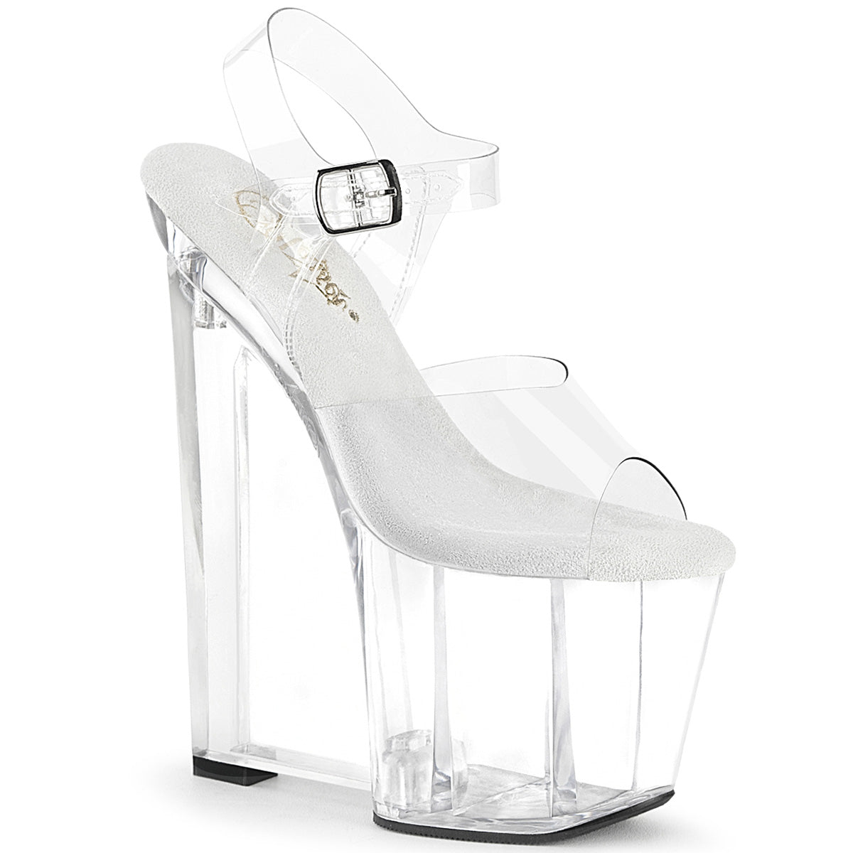 Pleaser Amaze 808 Strap Sandal - Clear