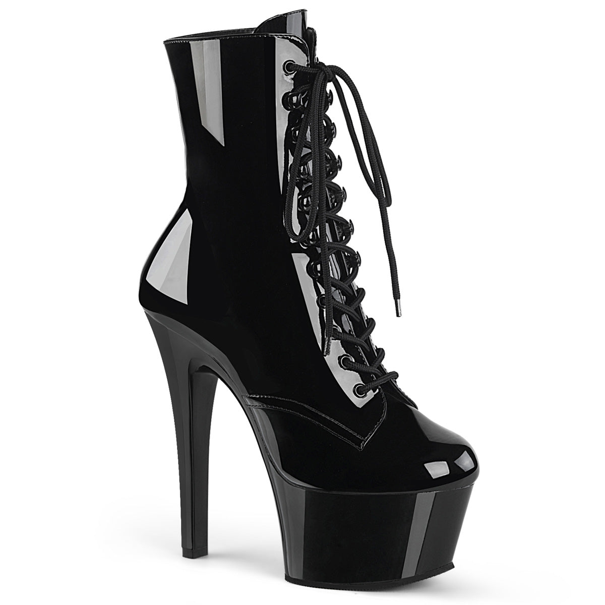 Pleaser Aspire 1020 Lace-Up Ankle Boot - Black