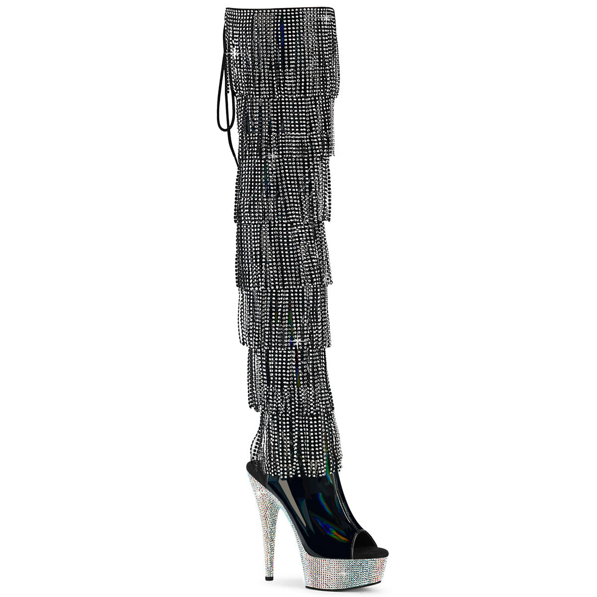 Pleaser Bejeweled 3017HG-RSF-6 Lace-Up Boot