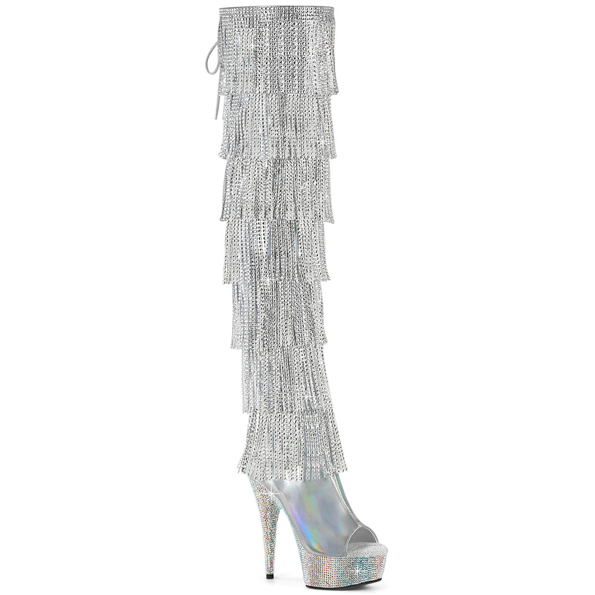 Pleaser Bejeweled 3017HG-RSF-6 Lace-Up Boot