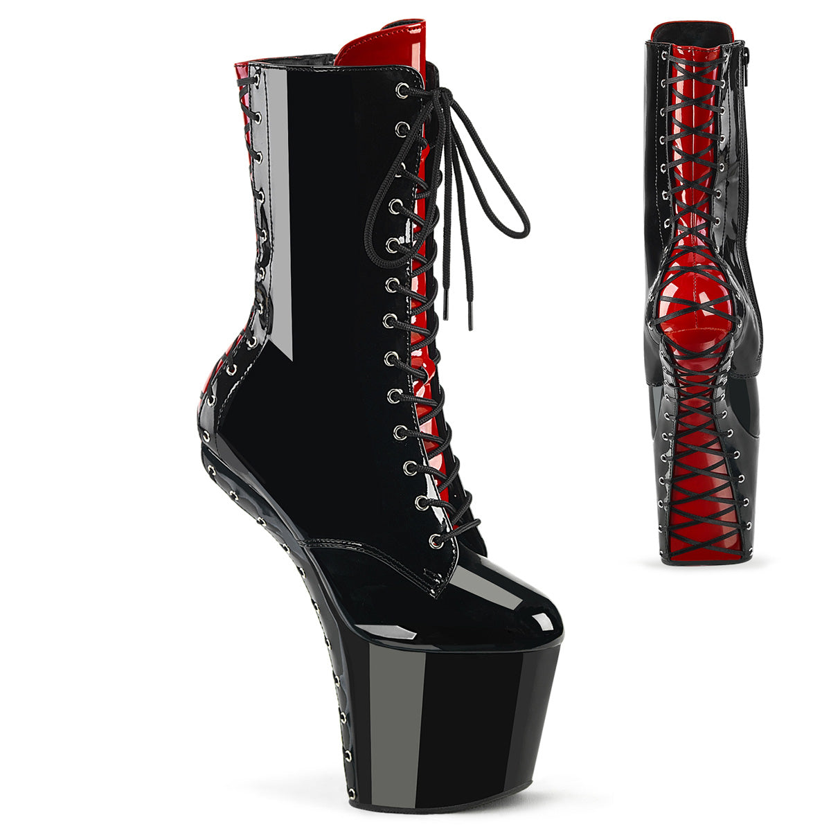 Pleaser Craze 1040FH Lace-Up Ankle Boot