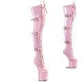 Pleaser Craze 3028 Lace-Up Boot - Baby Pink