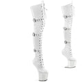 Pleaser Craze 3028 Lace-Up Boot - White