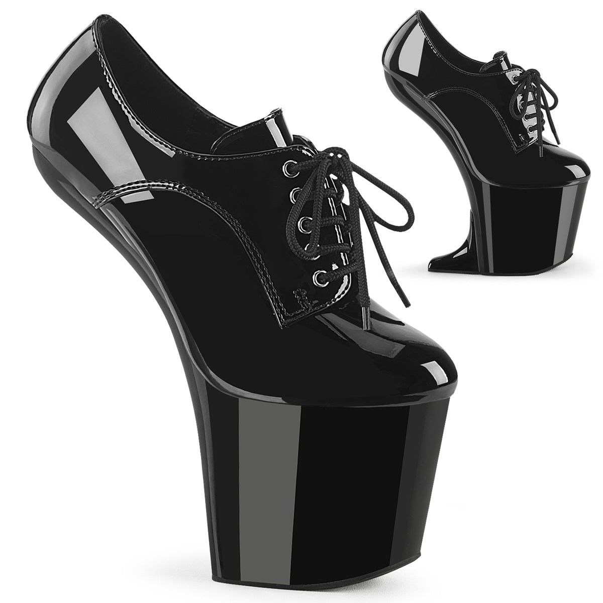 Pleaser Craze 860 Lace-Up Oxford Shoe - Black