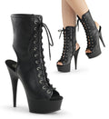 Pleaser Delight 1016 Lace-Up Ankle Boot - Black