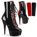 Pleaser Delight 1020FH Lace-Up Ankle Boot - Black
