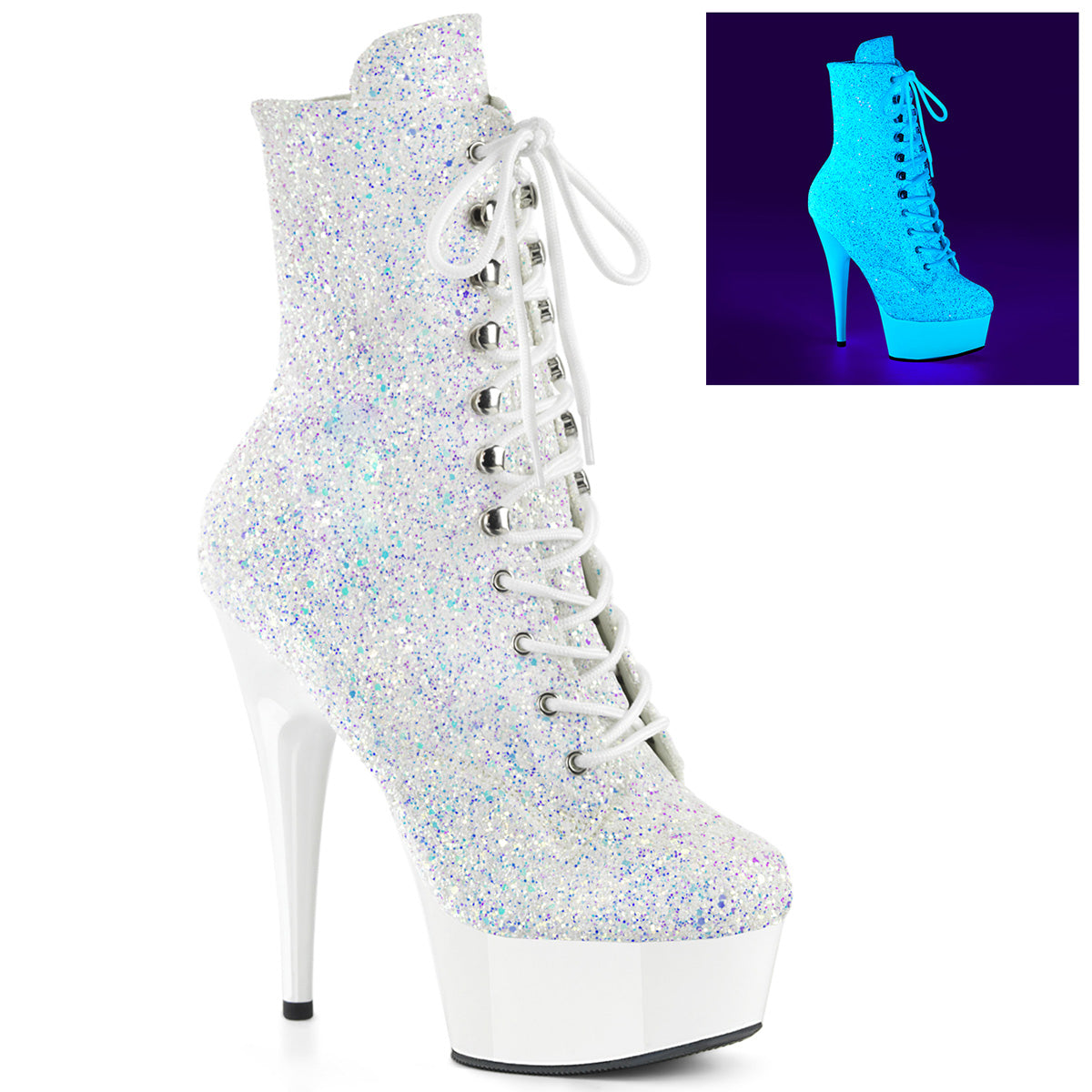 Pleaser Delight 1020LG Lace-Up Ankle Boot