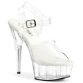 Pleaser Delight 608VL Strap Sandal - Clear