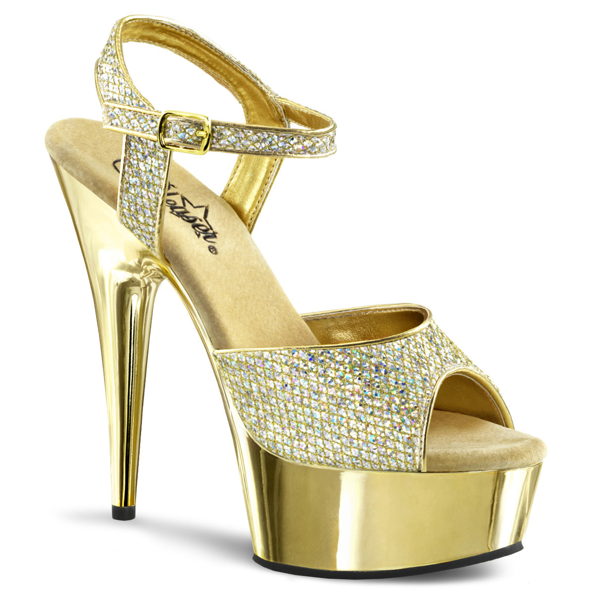 Pleaser Delight 609G Strap Sandal