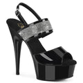 Pleaser Delight 639 Strap Sandal - Black