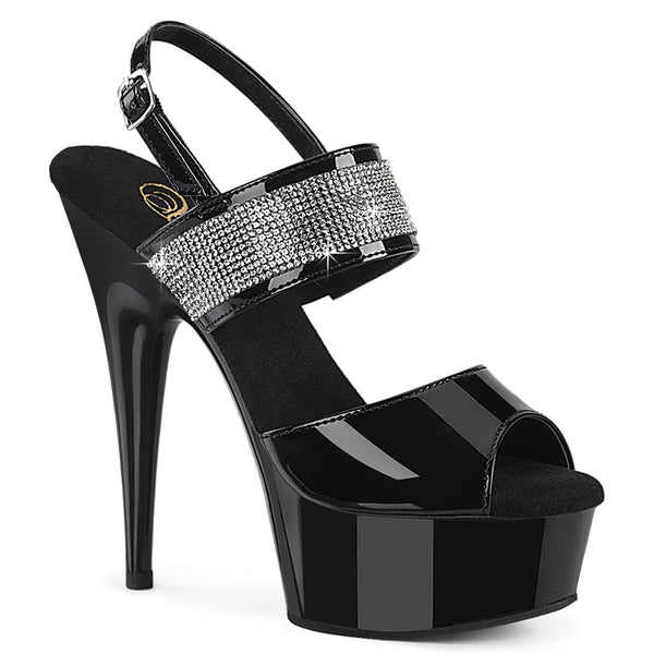 Pleaser Delight 639 Strap Sandal - Black