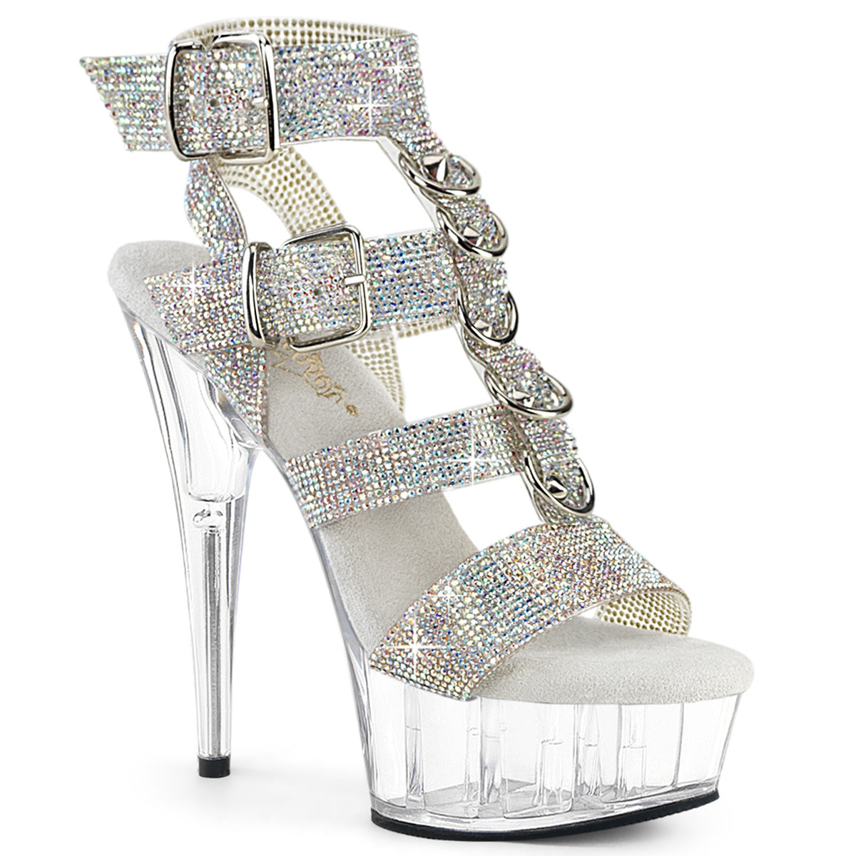 Pleaser Delight 656RS Crystal Sandal