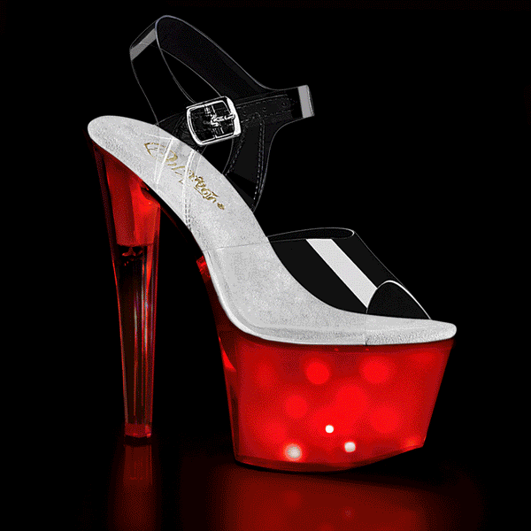 Pleaser Discolite 708 Strap Sandal