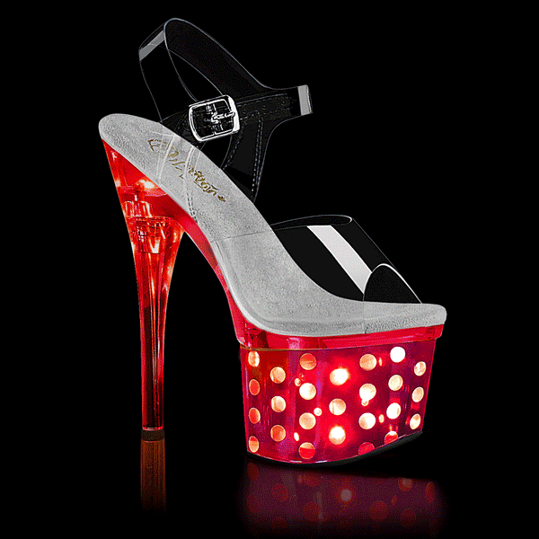Pleaser Discolite 708DOTS Strap Sandal