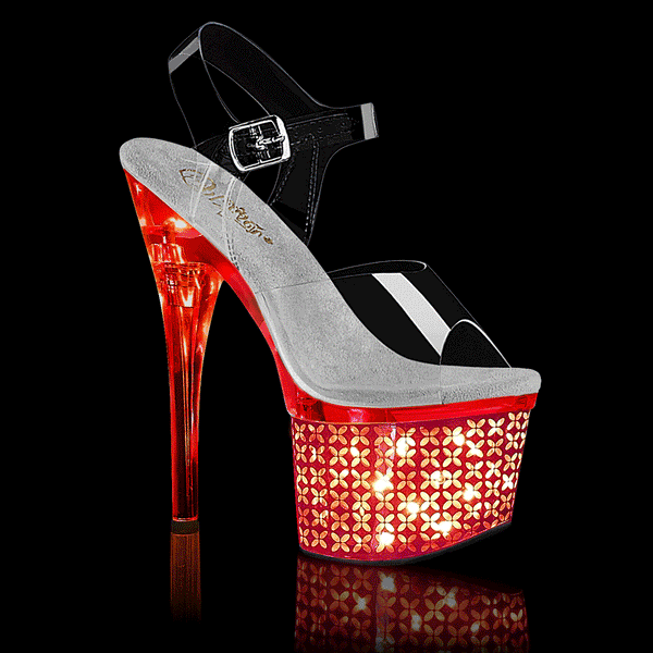 Pleaser Discolite 708FLP Strap Sandal