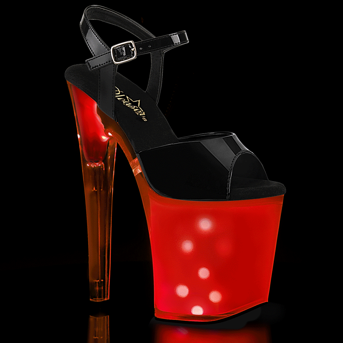Pleaser Discolite 809 Strap Sandal
