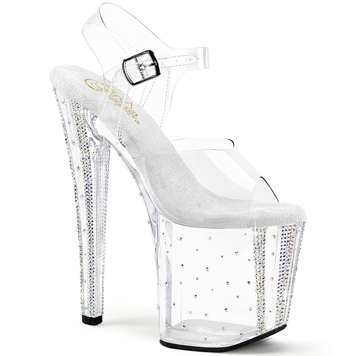 Pleaser Enchant 708RS-01 Crystal Sandal