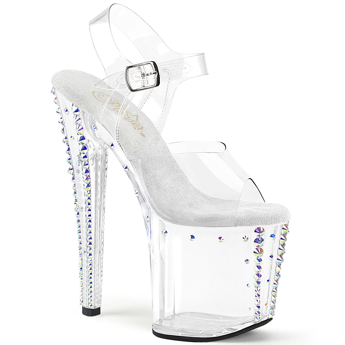 Pleaser Enchant 708RS-02 Crystal Sandal