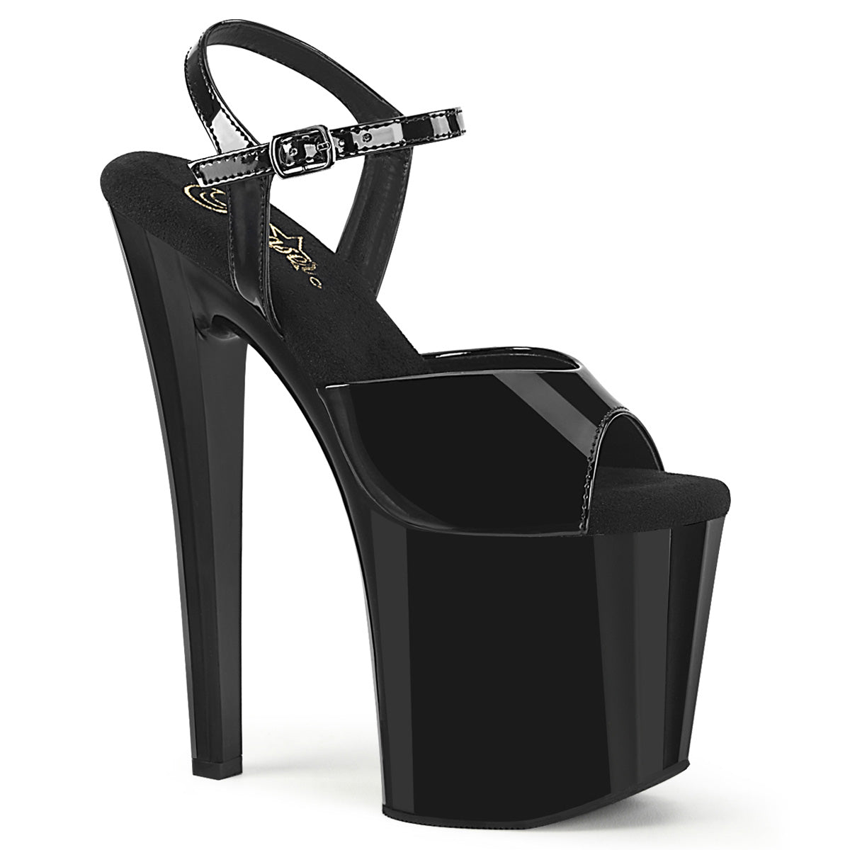 Pleaser Enchant 709 Strap Sandal - Black