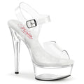 Pleaser Excite 608 Strap Sandal - Clear