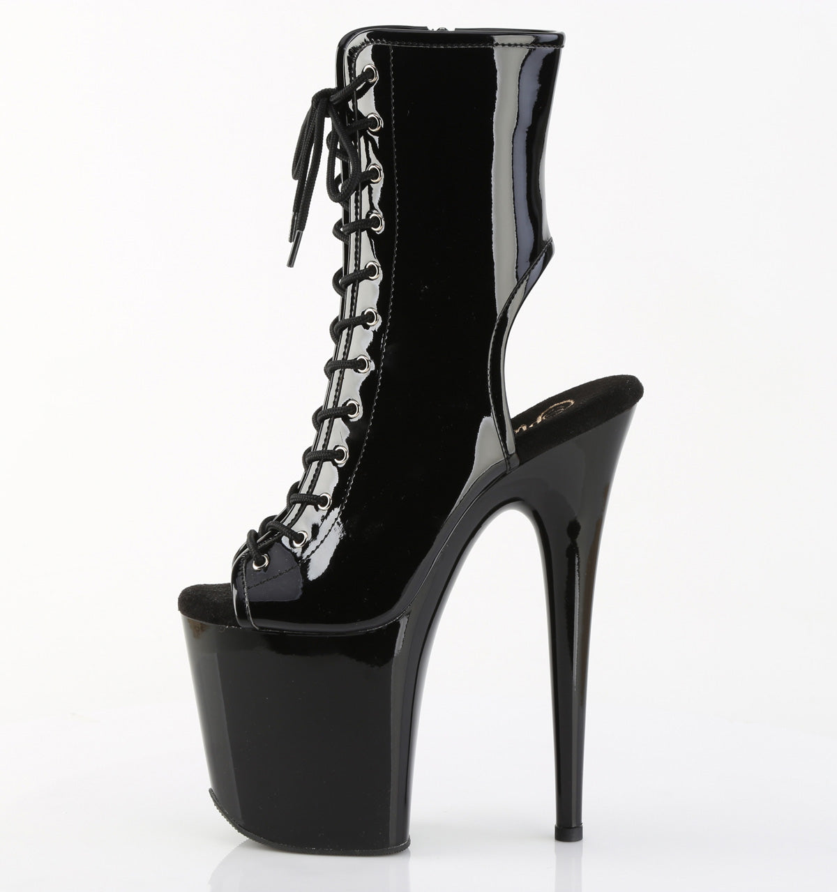 Pleaser Flamingo 1016 Lace-Up Ankle Boot - Black - Bild 3