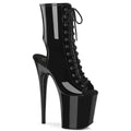 Pleaser Flamingo 1016 Lace-Up Ankle Boot - Black