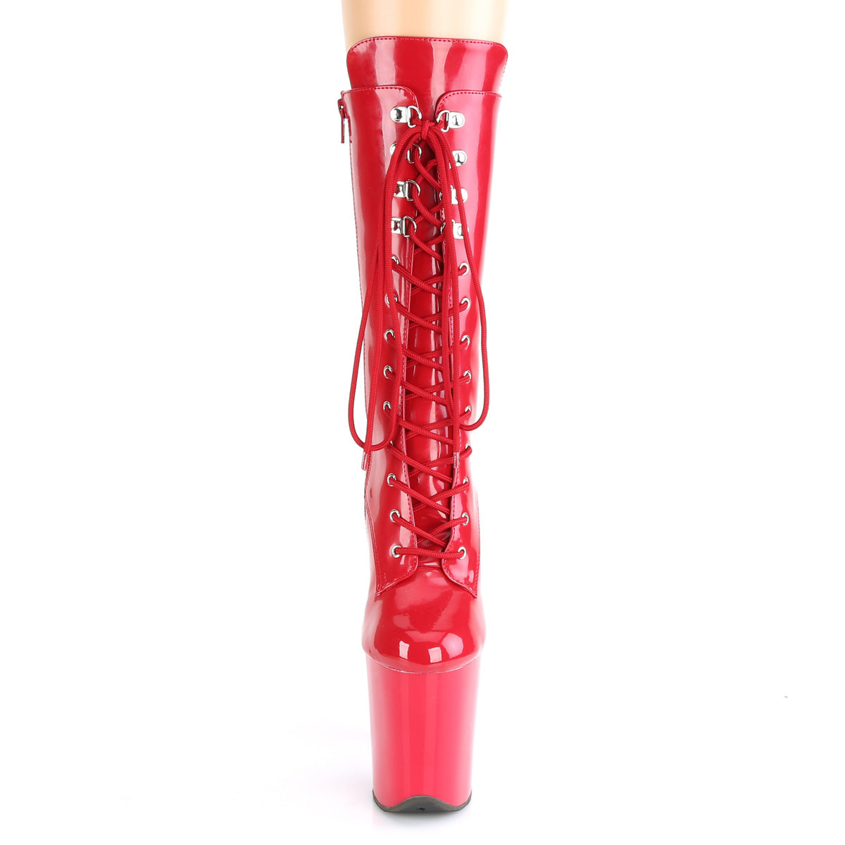 Pleaser Flamingo 1050 Lace-Up Boot - Red - Bild 2