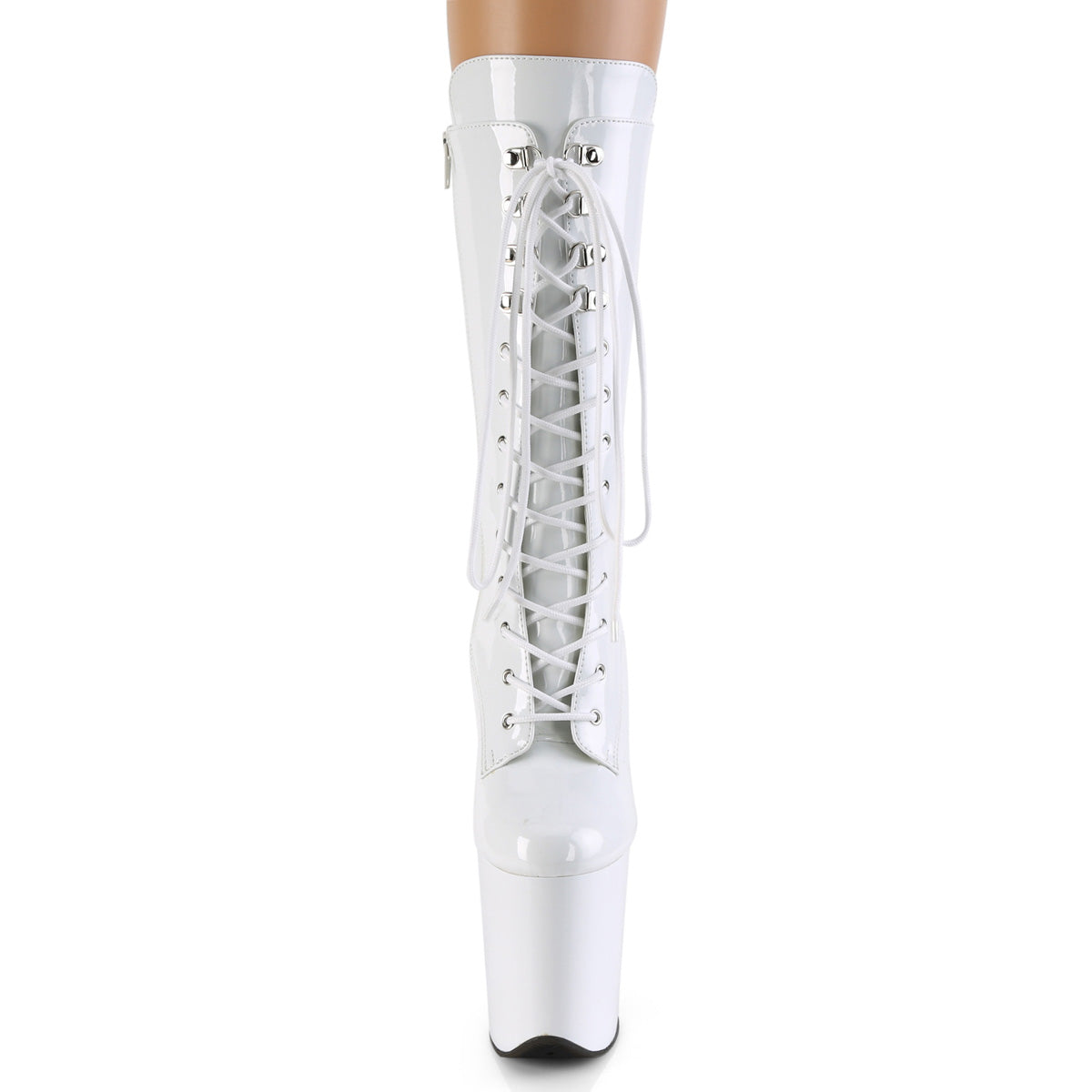 Pleaser Flamingo 1050 Lace-Up Boot - White - Bild 2