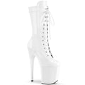 Pleaser Flamingo 1050 Lace-Up Boot - White